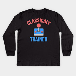 Classicaly Trained Gamer Colorful Creative Design. Kids Long Sleeve T-Shirt